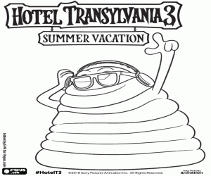 Blobby, een gelatine-achtige monster kleurplaat