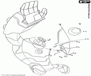 Bloox, Ben 10 Omniverse, door punten kleurplaat
