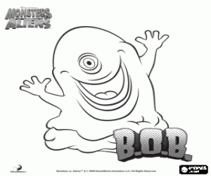 BOB, Monsters vs Aliens kleurplaat