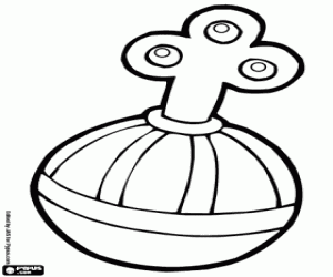 Bol met een kruis kleurplaat