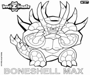 Boneshell Max, een Tai Invizimals kleurplaat