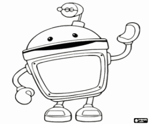 Bot, de beste vriend robot van het Team Umizoomi kleurplaat