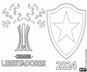 Botafogo, kampioen Libertadores 2024 kleurplaat