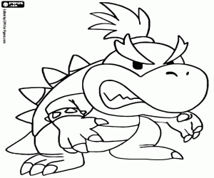 Bowser Jr., Super Mario Bros kleurplaat