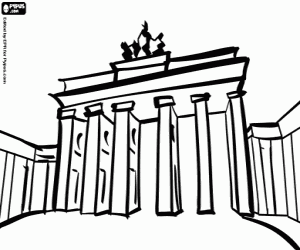 Brandenburger Tor, Berlijn kleurplaat