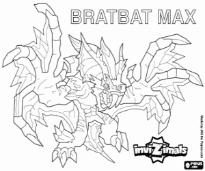 Bratbat Max, vampier Invizimals kleurplaat
