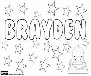 Brayden, Gaëlische naam kleurplaat