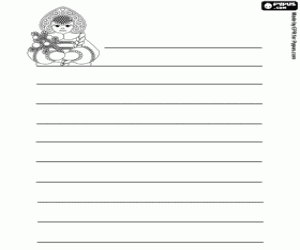 Brief met de Sneeuwmeisje kleurplaat