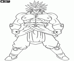 Broly, Super Saiyajin, DragonBall kleurplaat