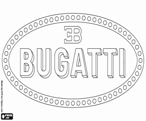 Bugatti-logo kleurplaat