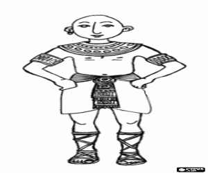 Burger van het oude Egypte kleurplaat