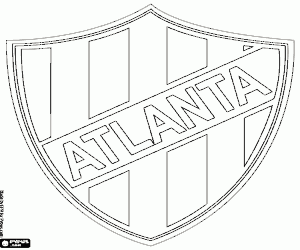CA Atlanta embleem kleurplaat