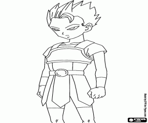 Cabba, karakter van Dragon Ball Super kleurplaat