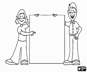 Een cadeaukaart voor de vader kleurplaat