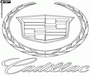 Cadillac logo kleurplaat