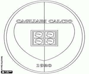 Cagliari Calcio logo kleurplaat