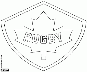 Canadees rugbyteam logo kleurplaat