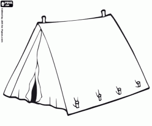 Canadese-tent kleurplaat