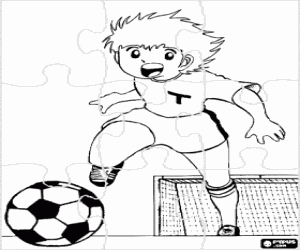 Captain Tsubasa Puzzel kleurplaat