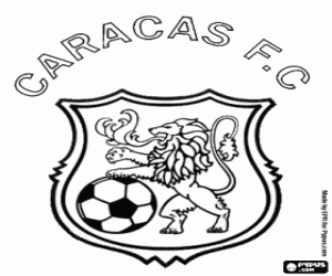 Caracas FC badge kleurplaat