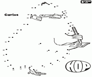 Carlos de kuiken, punt naar punt kleurplaat