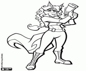 Carmelita Fox, Sly Cooper kleurplaat