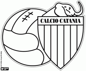 Catania Calcio badge kleurplaat
