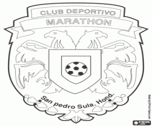 CD Marathón badge kleurplaat