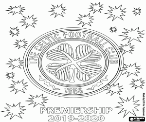 Celtic Glasgow, kampioen 2019-20 kleurplaat