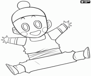 Chaozu, personage uit Dragon Ball kleurplaat