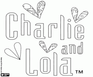 Charlie and Lola logo kleurplaat
