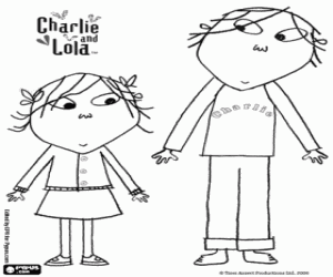 Charlie en Lola, de broers Sommer kleurplaat