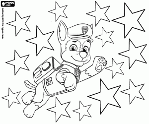 Chase en de sterren, Paw Patrol kleurplaat