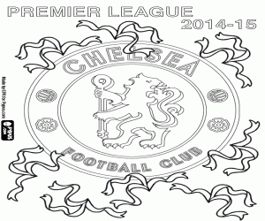 Chelsea FC, kampioen 2014-2015 kleurplaat