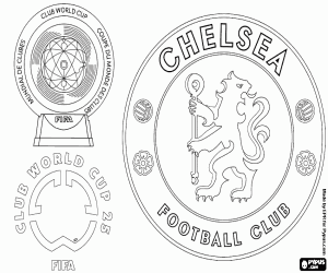Chelsea, kampioen van WK voor clubs 2025 kleurplaat