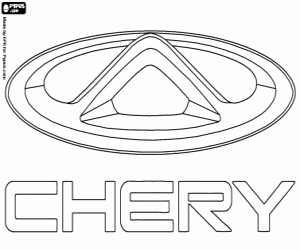 Chery Automobile logo kleurplaat
