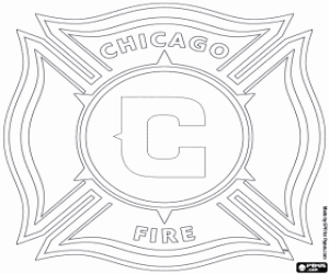 Chicago Fire logo kleurplaat