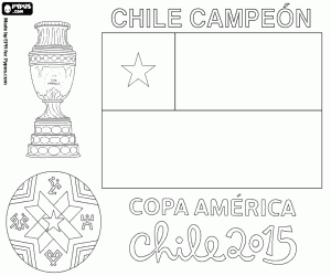 Chili, Copa America 2015 kampioen kleurplaat