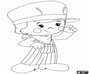 Chloe, een trein machinist kleurplaat