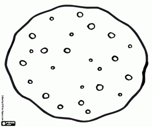 Chocolate chip cookie. Biscuit kleurplaat