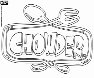 Chowder logo kleurplaat