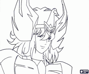 Cignus Hyoga, Saint Seiya kleurplaat