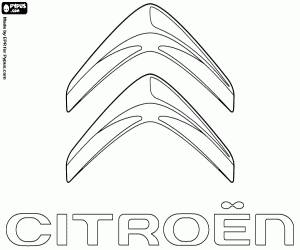 Citroën logo kleurplaat