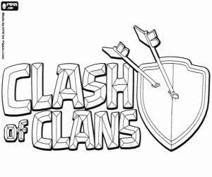 Clash of Clans logo kleurplaat