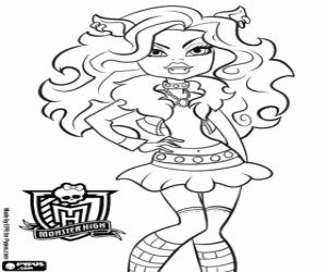 Clawdeen Wolf, Monster High kleurplaat