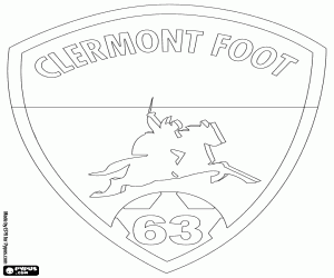 Clermont Foot 63 logo kleurplaat