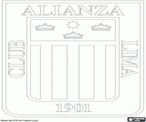 Club Alianza Lima logo kleurplaat