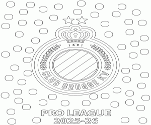 Club Brugge, kampioen 2025-2026 kleurplaat