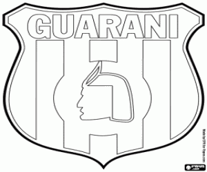 Club Guaraní badge kleurplaat