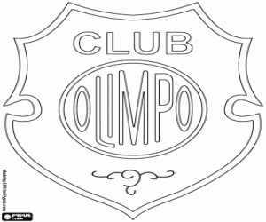 Club Olimpo embleem kleurplaat